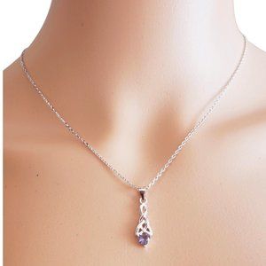 Amethyst Heart Necklace